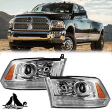 For 2009-2018 Dodge Ram 1500 2500 3500 Chrome LED Tube Lamp Projector Headlights picture