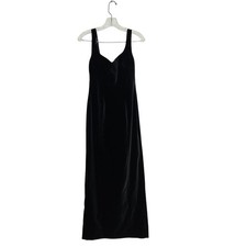 Vivienne Westwood Dress Womens 38 Black Velvet Shirley Long Red Label Italy AW14 picture