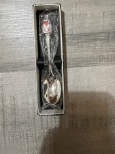 Vintage Inaba Cloisonne Japanese Crane Spoon Red Enamel Boxed NOS Japan picture