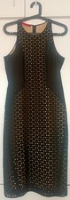 Vintage Tamara Mellon Perforated Cotton Black Dress picture