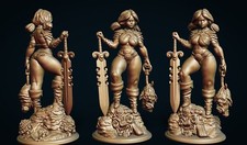 Ulma the Warrior | Female | ClayDemon | 65mm | RPG D&D Wargaming Miniature picture