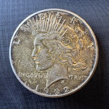 1922 Peace Dollar 90% Silver $1 US Coin Philadelphia Liberty Eagle picture