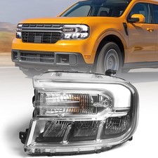 KACHIR LED Headlight Assembly w/ DRL for 22-24 Ford Maverick Left Driver Chrome picture
