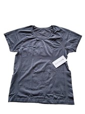 Athleta Momentum Flex Tee Women's XL Gray Seamless Short Sleeve Workout Top NWT picture