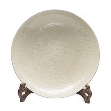 Rare Chinese Song Dynasty White Glaze Ding Dingyao Kiln Dish Plate Porcelain picture