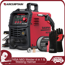 ARCCAPTAIN 165A MIG Welder 4 in 1 LED Display MIG/Lift TIG/Stick &Welding Gloves picture