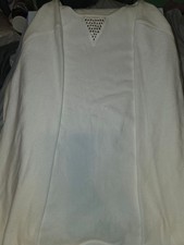NWT Quacker Factory Rhinestone Top Size Large White picture