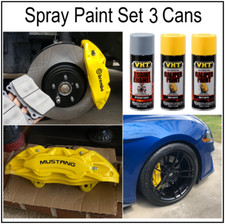 Yellow Spray Paint Brake Caliper Rotor Drums Engine Restore +Primer Coating 3PK picture
