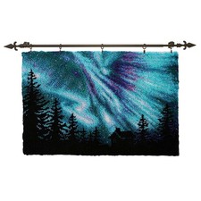 Herrschners® Aurora Borealis Kit & Hanger Latch Hook Kit picture