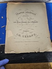 Antique Carl Czerny Grande Serenade Concertante Op126 Score Paris Rare picture
