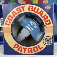 Vintage 1963 Ideal Coast Guard Amphibious Plane With Wind Up Engines Works READ picture