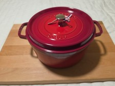 STAUD Cast Iron 7 qt, Round, Dutch Oven, Cherry picture