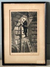Antique Gustave Mercier Signed Etching 