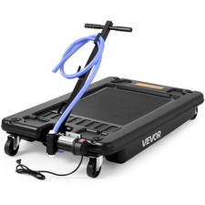 VEVOR Low Profile Oil Drain Pan 17 Gal Oil Drain Cart with Electric Pump Black picture