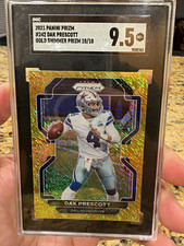 Panini Prizm 2021 Dak Prescott #242 Gold Shimmer Prizm /10 Cowboys picture