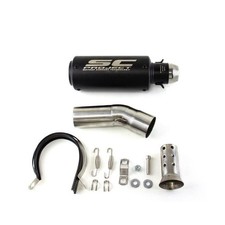 Exhaust Set Mid Link Pipe Muffler Black For Kawasaki Ninja ​ZX636 ZX6R 2009-2025 picture