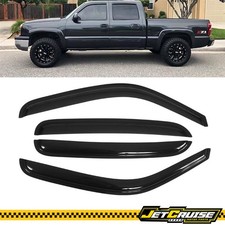 Fits 01-06 Chevy Silverado GMC Sierra Crew Cab Acrylic Window Visors Rain Guard picture