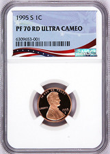1995-S Lincoln Cent Graded PF70RD Ultra Cameo by NGC - Registry Quality Coin picture