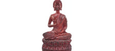Thai Sitting Buddha Statue for Home Decor (Brown, 6.5