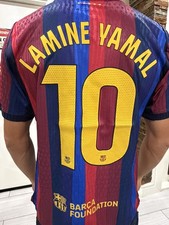 FC Barcelona Lamine Yamal #10 home Jersey Size Medium Mens Soccer  picture