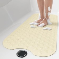 OTHWAY No Suction Cup Bath Mat: 39x16inch Extra Long Bathmat│Perfect for picture