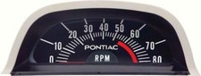 1968 Pontiac Hood Tachometer 5500 Red Line 6 Cylinder GM Licensed picture