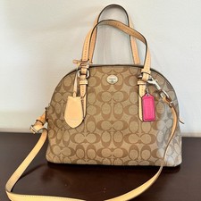 Coach Peyton Shoulder Bag Satchel Signature Cora Domed Monogram F26184 picture