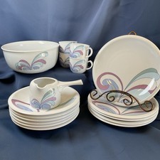 Kahla TONIKA GDR Porcelain Dinnerware Set Mid Century Modern Plates Cups Bowl picture