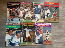 Vintage Sports Illustrated Magazine Lot 1973 1975 MLB NFL Tennis Hockey 7 Issues picture