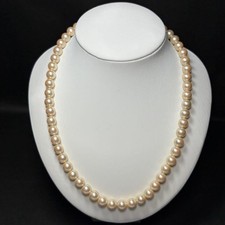 GENUINE JAPANESE AKOYA PEARL NECKLACE 6.9-7.0MM SILVER CLASP 41CM JAPAN picture