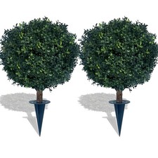 kyesyes Artificial Boxwood Ball Bush 27 Tree UV Resistant Spike picture