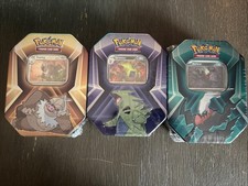 Pokemon TCG: 15x Triple whammy tins factory sealed LOT OF 15 (5 OF EACH PROMO) picture