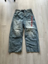 Balenciaga Paris Mens Dirty Blue Wash Baggy Straight Fit Jean Size M Fits 32x32 picture