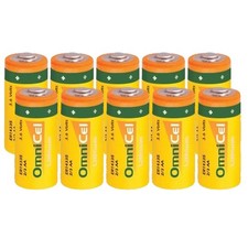 10pc OmniCel ER14335 3.6V 1.65Ah 2/3AA Lithium Button Top Battery RFID AMR picture
