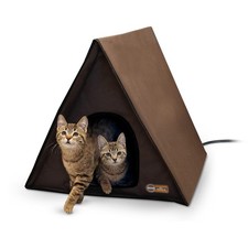 K&H Outdoor Cat House Heated Multi-Kitty A-Frame Shelter, Safety Listed 20W picture