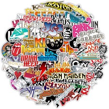 Large Classic Rock Stickers, 50s 60s 70s Rock Stickers, Band Decals, Guitar Musi picture