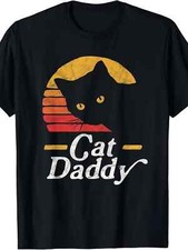 Cat Daddy vintage 80s style Cat vintage distress T-shirt picture
