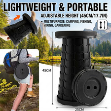 2PCS Collapsible Stool Black Portable Camping Chair 400LBS Load Bearing Outdoor picture