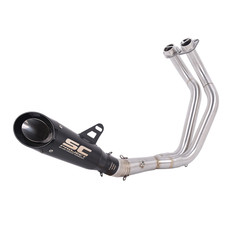 For 2021-2026 Yamaha YZF R7 MT-07 Full System Exhaust Header Pipe Black Muffler picture