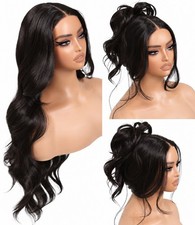 BrownBomb Body Wave HD Lace Wig 26 inch Long Natural Black Kit Glueless, NIB picture