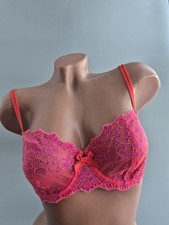 Chantelle Pink Purple Floral Lace Underwire Bra 75C 34C French Lingerie picture