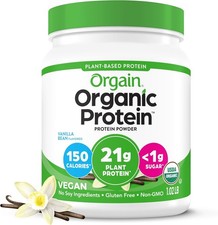 Orgain Organic Protein Powder, Plant Based, Vanilla Bean, 1.02 lb picture