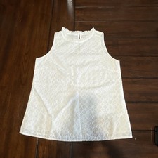 LOFT - Women’s White Sleeveless Blouse NWOT - Small picture