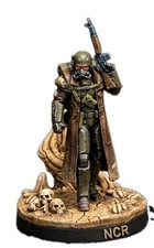Courier NCR Fully Primed Single Mini  Fallout Wasteland Warfare New Vegas  picture