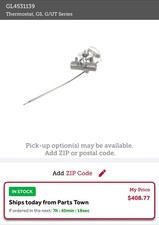 Garland 4531139 OEM gas thermostat picture