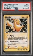 PSA 8 - 2003 POKEMON BLACK STAR PROMO #012 PIKACHU-HOLO BLACK STAR PROMO picture