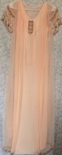 Womens M Peach Vintage Nightgown With Robe  picture
