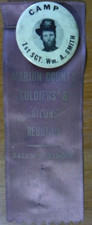 CAMP 1st SGT. Wm. A. SMITH Pin Back with Solsier's & Sailors' Reunion Ribbon picture