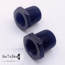 2 Pack Female 5/8x24 to 3/4x16 Male Muzzle Thread Adapter Black picture