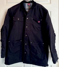 Wrangler Workwear Jacket Mens 2XL Black Canvas Blanket Lined Chore Barn Coat picture